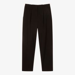 Emporio Armani-Teen Black Viscose Trousers | Childrensalon Outlet