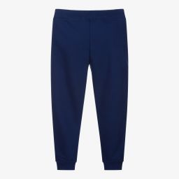 Emporio Armani-Teen Blue Cotton Joggers | Childrensalon Outlet