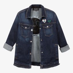 Emporio Armani-Teen Blue Denim Jacket | Childrensalon Outlet