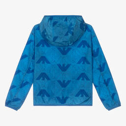 Emporio Armani-Teen Blue EA Crew Windbreaker Jacket | Childrensalon Outlet