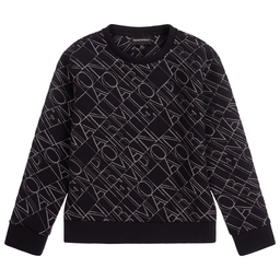 Emporio Armani-Teen Blue Logo Sweatshirt | Childrensalon Outlet