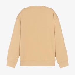 إمبوريو أرماني-سويتشيرت تينز ولادي قطن لون بيج | Childrensalon Outlet