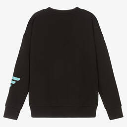 Emporio Armani-Черный хлопковый свитшот | Childrensalon Outlet