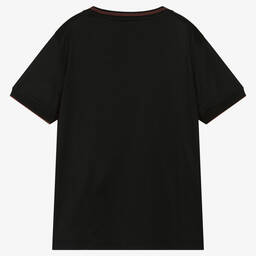 إمبوريو أرماني-تيشيرت تينز ولادي ليوسيل وقطن لون أسود | Childrensalon Outlet