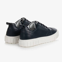 Emporio Armani-Teen Boys Blue Brogue Trainers | Childrensalon Outlet