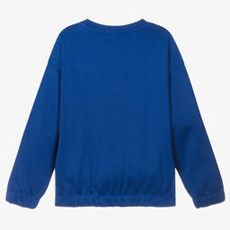 Emporio Armani-Синий хлопковый свитшот | Childrensalon Outlet