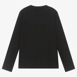 Emporio Armani-Teen Boys Blue Cotton Eagle Top | Childrensalon Outlet