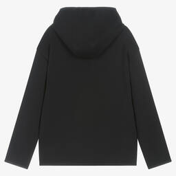 إمبوريو أرماني-توب هودي بسحّاب قطن جيرسي لون كحلي تينز ولادي | Childrensalon Outlet