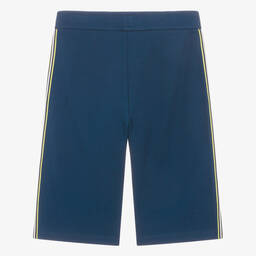 Emporio Armani-Teen Boys Blue EA Crew Cotton Shorts | Childrensalon Outlet