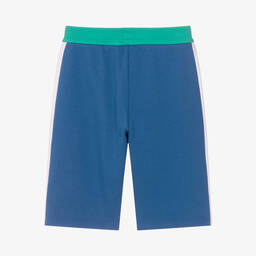 Emporio Armani-Teen Boys Blue & Green Logo Shorts | Childrensalon Outlet