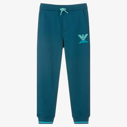 Emporio Armani-Teen Boys Blue Logo Joggers | Childrensalon Outlet