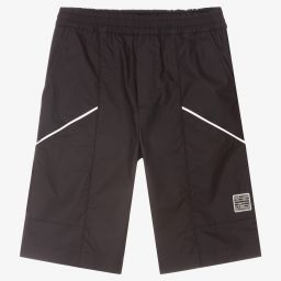 Emporio Armani-Teen Boys Blue Logo Shorts | Childrensalon Outlet