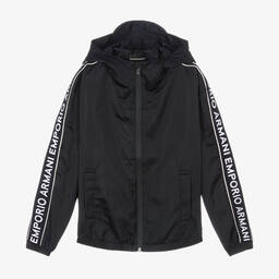 Emporio Armani-Синяя куртка с логотипной лентой | Childrensalon Outlet