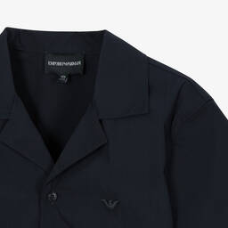 Emporio Armani-Teen Boys Blue Shirt & Shorts Set | Childrensalon Outlet