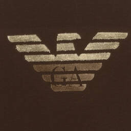 Emporio Armani-Teen Boys Brown Logo Sweatshirt | Childrensalon Outlet