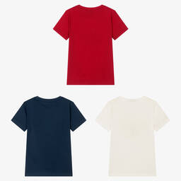 Emporio Armani-Teen Boys Cotton T-Shirts (3 Pack) | Childrensalon Outlet
