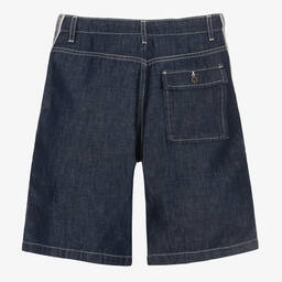 إمبوريو أرماني-شورت قطن شامبري لون كحلي تينز ولادي | Childrensalon Outlet