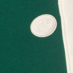 Emporio Armani-Teen Boys Green Cotton Shorts | Childrensalon Outlet