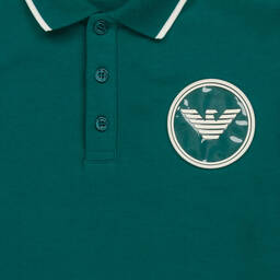 Emporio Armani-Teen Boys Green Eagle Polo Shirt | Childrensalon Outlet