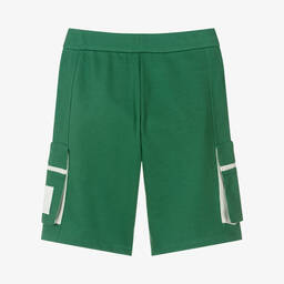 إمبوريو أرماني-شورت تينز ولادي قطن جيرسي لون أخضر | Childrensalon Outlet