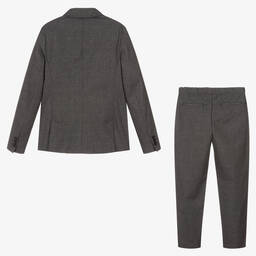 Emporio Armani-Teen Boys Grey Check Suit | Childrensalon Outlet