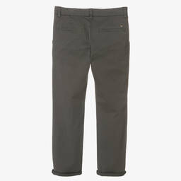 Emporio Armani-Teen Boys Grey Chino Trousers | Childrensalon Outlet