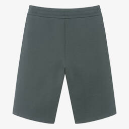Emporio Armani-Teen Boys Grey Cotton Jersey Shorts | Childrensalon Outlet