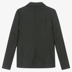 Emporio Armani-Серый пиджак в тонкую полоску | Childrensalon Outlet