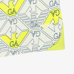 إمبوريو أرماني-شورت بطبعة النسر قطن لون عاجي للمراهقين | Childrensalon Outlet