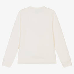 Emporio Armani-Teen Boys Ivory Cotton Eagle Sweatshirt | Childrensalon Outlet
