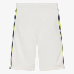 Emporio Armani-Teen Boys Ivory EA Crew Cotton Shorts | Childrensalon Outlet