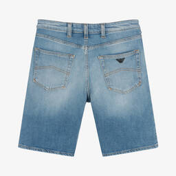 Emporio Armani-Голубые джинсовые шорты | Childrensalon Outlet