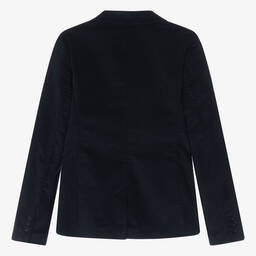Emporio Armani-Teen Boys Navy Blue Corduroy Jacket | Childrensalon Outlet
