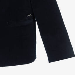 Emporio Armani-Teen Boys Navy Blue Corduroy Jacket | Childrensalon Outlet