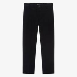 Emporio Armani-Teen Boys Navy Blue Corduroy Trousers | Childrensalon Outlet