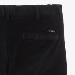 Emporio Armani-Teen Boys Navy Blue Corduroy Trousers | Childrensalon Outlet