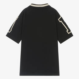 Emporio Armani-Teen Boys Navy Blue Cotton EA Polo Shirt | Childrensalon Outlet