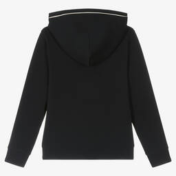 Emporio Armani-Teen Boys Navy Blue Cotton Eagle Hoodie | Childrensalon Outlet
