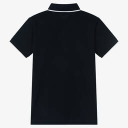 Emporio Armani-Teen Boys Navy Blue Logo Polo Shirt | Childrensalon Outlet