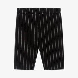 Emporio Armani-Синие хлопковые шорты в тонкую полоску | Childrensalon Outlet