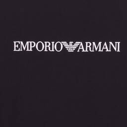 إEmporio Armani-سويتشيرت تينز ولادي قطن مودال جيرسي لون كحلي | Childrensalon Outlet