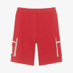 إمبوريو أرماني-شورت تينز ولادي قطن جيرسي لون أحمر | Childrensalon Outlet