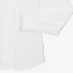 Emporio Armani-Teen Boys White Cotton Poplin Shirt | Childrensalon Outlet