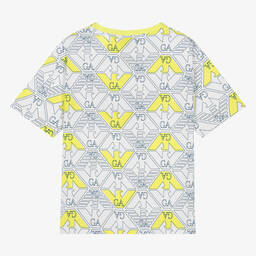 Emporio Armani-Teen Boys White Eagle Graphic T-Shirt | Childrensalon Outlet