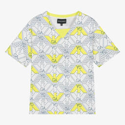 Emporio Armani-Teen Boys White Eagle Graphic T-Shirt | Childrensalon Outlet