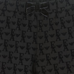 إEmporio Armani-جوغرز تينز بناتي قطن جيرسي لون كحلي | Childrensalon Outlet