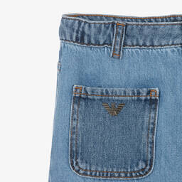 Emporio Armani-Голубые джинсы в стиле пэчворк | Childrensalon Outlet