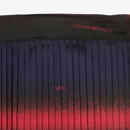 Emporio Armani-Teen Girls Blue Pleated Skirt | Childrensalon Outlet