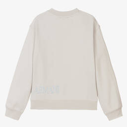 إمبوريو أرماني-سويتشيرت تينز بناتي قطن عضوي لون رمادي | Childrensalon Outlet