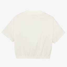 Emporio Armani-Teen Girls Ivory & Gold Dragon T-Shirt | Childrensalon Outlet